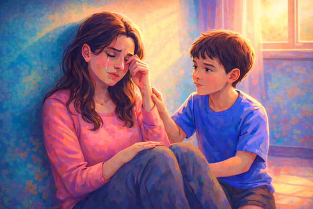 Why I Let My Kids See My Sadness Now (After Hiding It for Years) Why I Let My Kids See My Sadness Now (After Hiding It for Years)